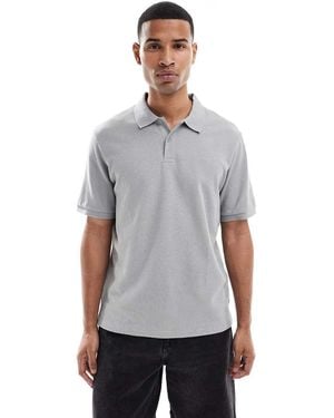 Jack & Jones Textured Polo - Grey