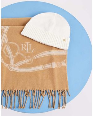 Ralph Lauren Woven Hat And Scarf Gift Set - Blue