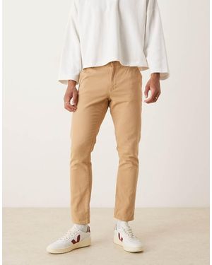 ASOS Pantalones De Corte Slim De -Neutro