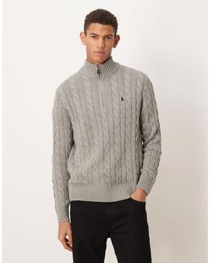 Polo Ralph Lauren Driver - pull en maille torsadée - Gris