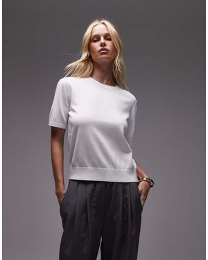 ARKET Camiseta De Punto De Algodón Puro De - Gris