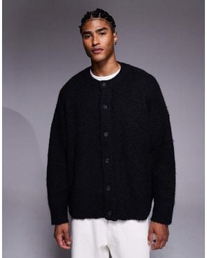 ASOS Super Oversized Gebreid Vest Met Ronde Hals - Blauw