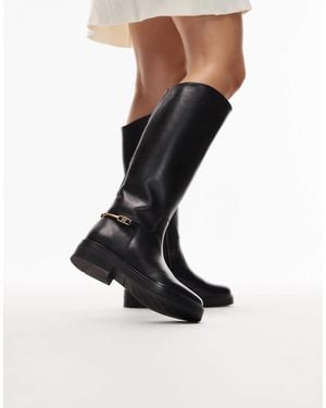 Tommy Hilfiger Long Riding Boots - Black