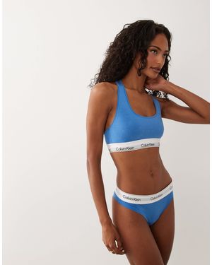 Calvin Klein – icon cotton modal – tanga - Blau