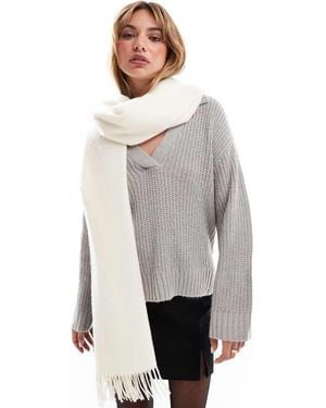 & Other Stories Premium Wool Oversized Scarf - Grey