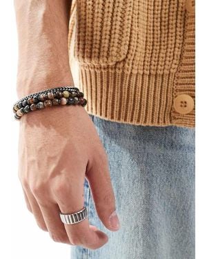 ASOS 3 Pack Bracelet Set - Brown