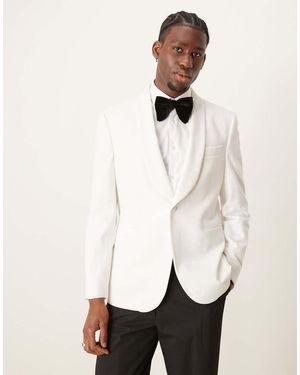 ASOS Slim Shawl Blazer - Natural