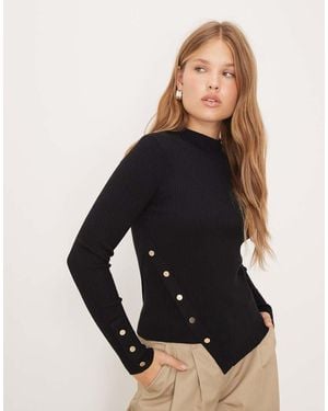 Mango Top Asimmetrico - Nero