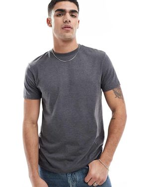 ASOS T-Shirt Girocollo Basic Color Antracite Mélange - Grigio
