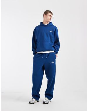 ASOS Joggingbroek Met Wijde Pijpen En Grafische Print - Blauw