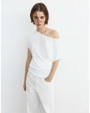 Pull&Bear Short Asymmetric Dress - White