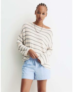 Pull&Bear – pullover mit streifen - Weiß