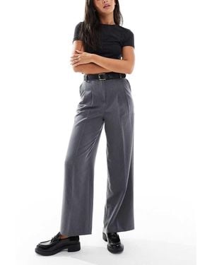 New Look Belted Wide Leg Trousers - Blue