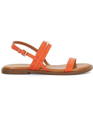 Dune Litton Flat Sandals - Orange
