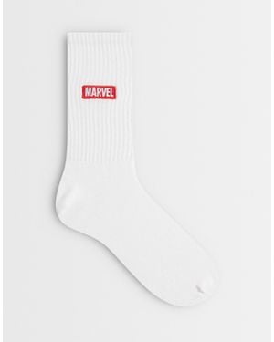 ASOS Socks With Marvel Logo - White