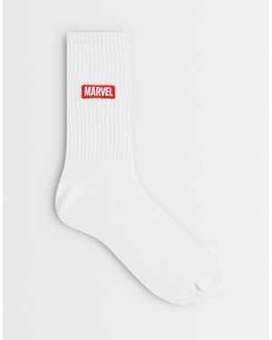 ASOS Chaussettes à logo marvel - Blanc