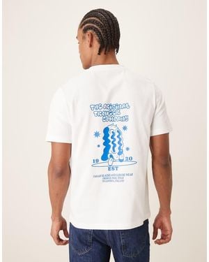 Farah Tristan Short Sleeve Graphic T-shirt With Back Print - White