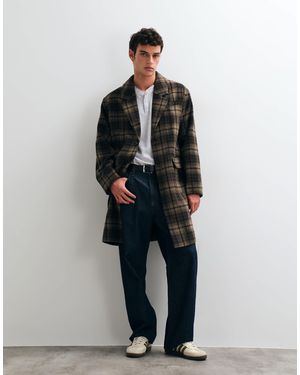 ASOS Wool Blend Longline Coat - Natural