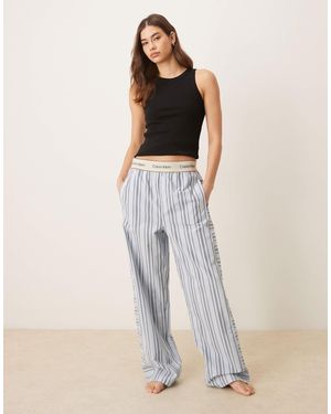 Calvin Klein Heritage Cotton Logo Waistband Pyjama Pant - Blue