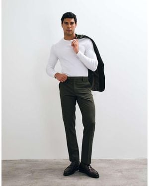 ASOS Crease Resistant Slim Suit Trouser - White