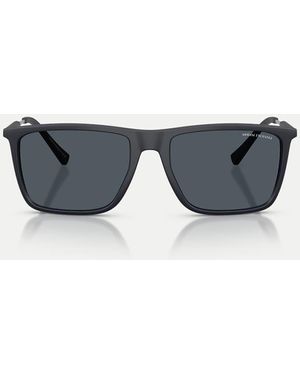 ARMANI EXCHANGE Gafas De Sol Con Montura Rectangular Y Lentes Grises De - Azul