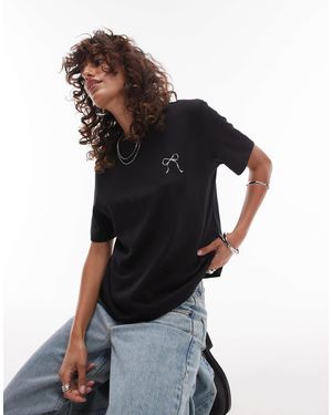 SELECTED Femme – kurz geschnittenes t-shirt - Schwarz