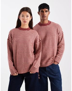 Collusion Unisex – flauschiger pullover - Rot