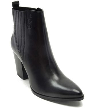 OFF THE HOOK Finsbury High Heel Leather Ankle Boots - Black