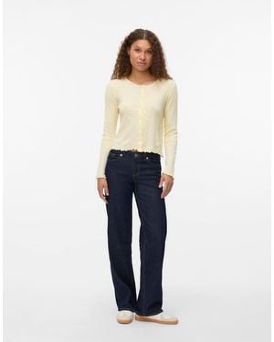 Vero Moda Isa Vest Met Ronde Hals - Blauw