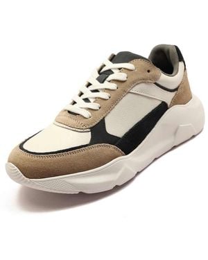 OFF THE HOOK 'Roxy' Casual Lace-Up Leather Trainers - Natural