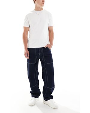 Bershka Skater Fit Jeans - Blue