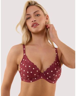Peek & Beau Hazel Wine Spot Underwired Bikini Top
