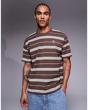 Aape By A Bathing Ape Aape By A Bathing Ape Oversized Striped T-shirt - Grey