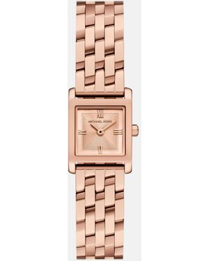 Michael Kors – georgie – rosée damenuhr aus edelstahl mit 3 zeigern - Weiß