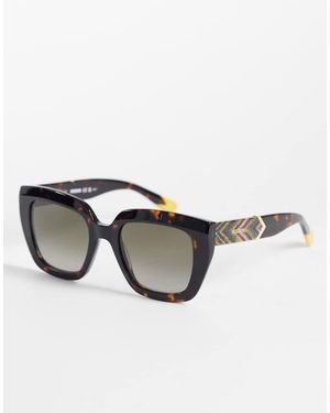Missoni Sunglasses Occhiali Da Sole Squadrati Marroni Con Lenti Sfumate Marroni - Marrone