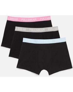 Pull&Bear 3-pack Of Boxers - Black