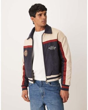 Prohibited Suede Club Jacket - Blue