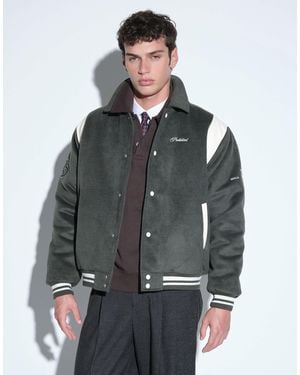 Prohibited University Varsity Jacket - Grey