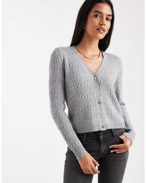 ONLY V-Neck Cardigan - Grey