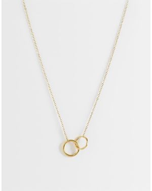 ASOS Waterproof Stainless Steel Necklace With Double-loop Link Design - White