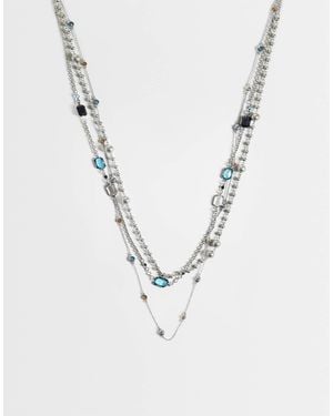 Mango Layered Charm Necklace - Metallic