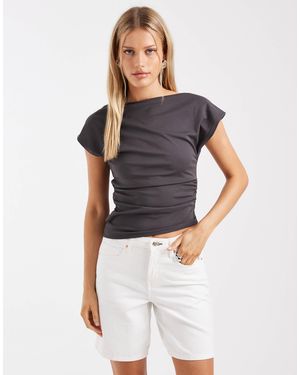 Brave Soul Asyemtric Sleeveless Top - Blue