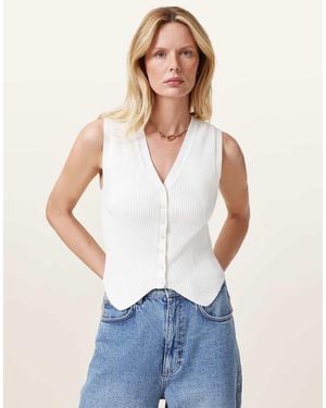 AllSaints Chaleco De Traje Cruz De - Blanco
