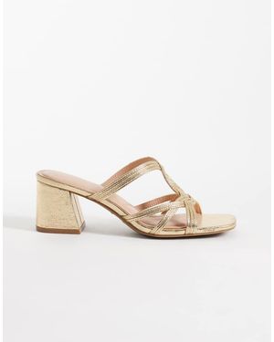 New Look Twist Block Heeled Mule - White