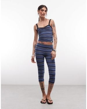 Collusion Fitted Capris - Blue