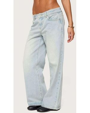Edikted Petite Ace Relaxed Jeans - Blue