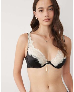 ASOS Fuller Bust Delilah Satin High Apex Underwire - Black