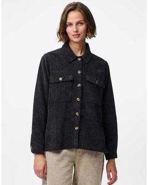 Pieces Button Up Shirt - Black