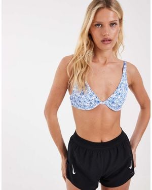 Hollister Curvy Smocked Underwire Bikini Top - Black