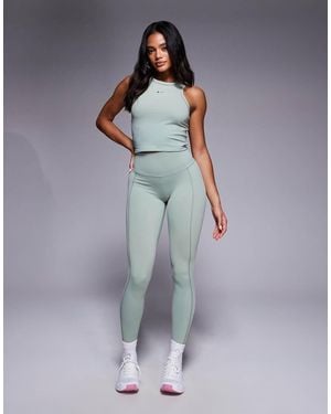 Nike Nike One Training Dri-Fit Gym Life Swoosh High Waisted Leggings - Grey